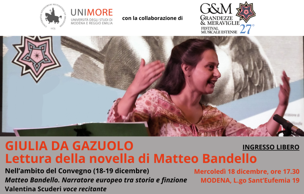 Convegno Matteo Bandello. Narratore Europeo tra Storia e FInzione.